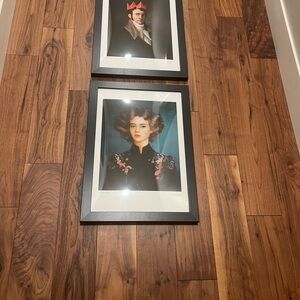 Elegant Portrait Art Prints - Black Frame